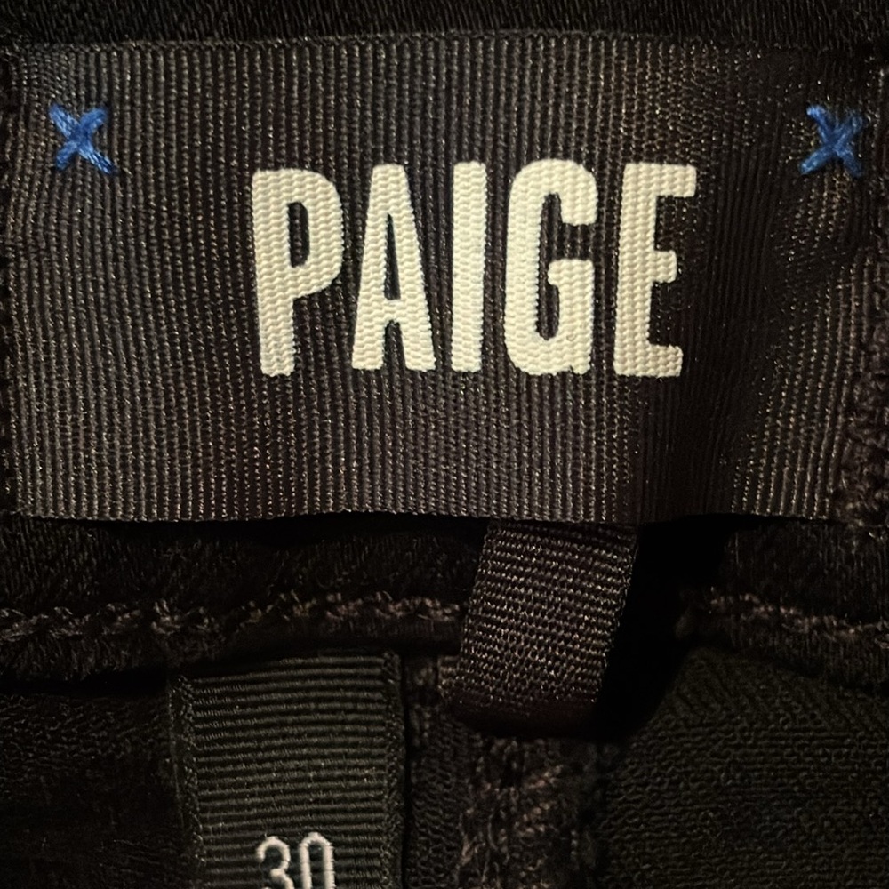 Paige Jolie Coated Straight-Leg Crop Pants size 30 - Picture 15 of 16